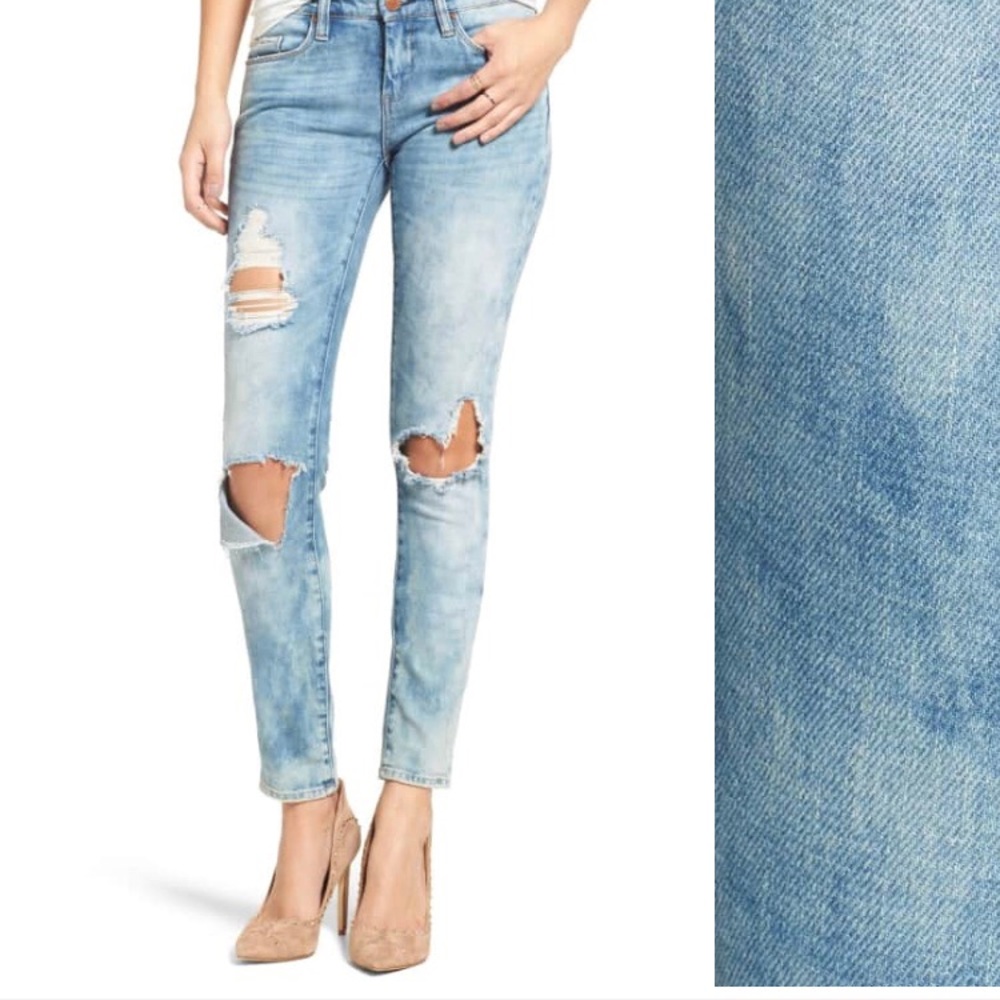 BLANKNYC Distressed Good Vibes Jeans